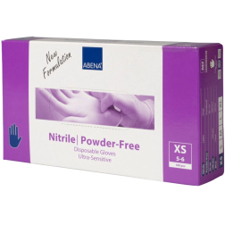 ABENA Nitrilhandsker ULTRA Sensitive pudderfri, Blå - Vælg størrelse
