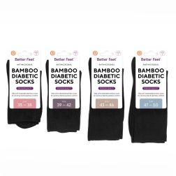 Better Feet® Bamboo Diabetic socks / normal ankelstr. - Vælg størrelse