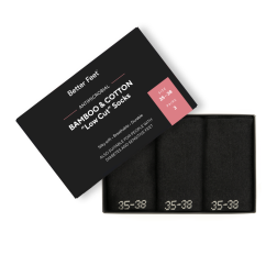 Better Feet® Diabetic comfort "Low cut" SORT 3-pak - Vælg størrelse