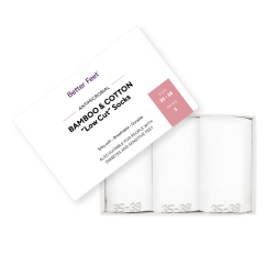 Better Feet® Diabetic comfort "Low cut" HVIDE 3-pak - Vælg størrelse