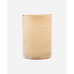 Pointvare: Fyrfadslys glas, light brown, frosted