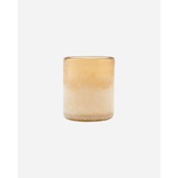 Pointvare: Fyrfadslys glas, light brown, frosted lille