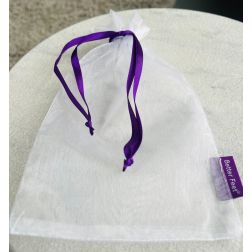 Organza pose, luksus, hvid, 23,5 x 13,5