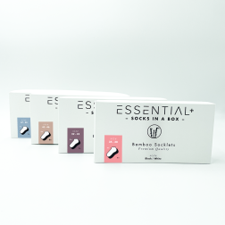 Essential + Bamboo strømper, Soklet/footies, BLACK/WHITE Edition, vælg størrelse 