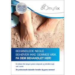 Onyfix Poster - Behandlede negle behøver ikke gemmes væk (DK)