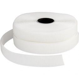 Velcro med klæb, hvid 2 mm,per meter (består af 2 stk.)